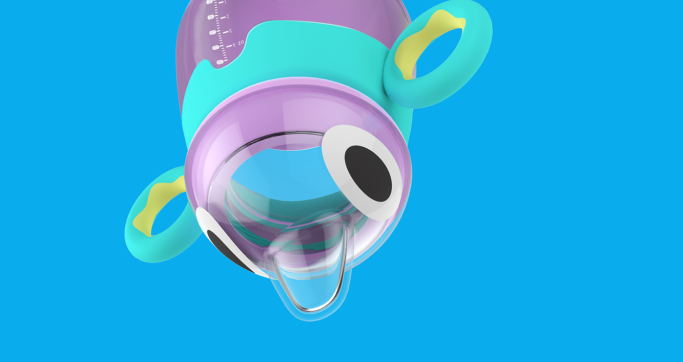 Design of children's thermos cup，Children's water bottle，Thermos cup design，articles for daily use，