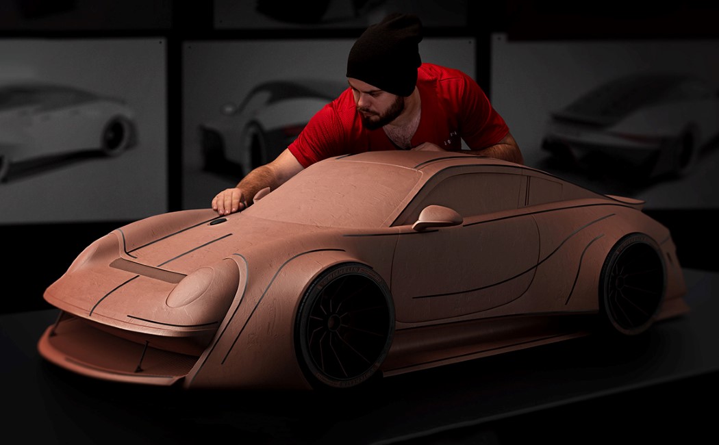 Porsche，Hand drawn，animal，Appearance design，