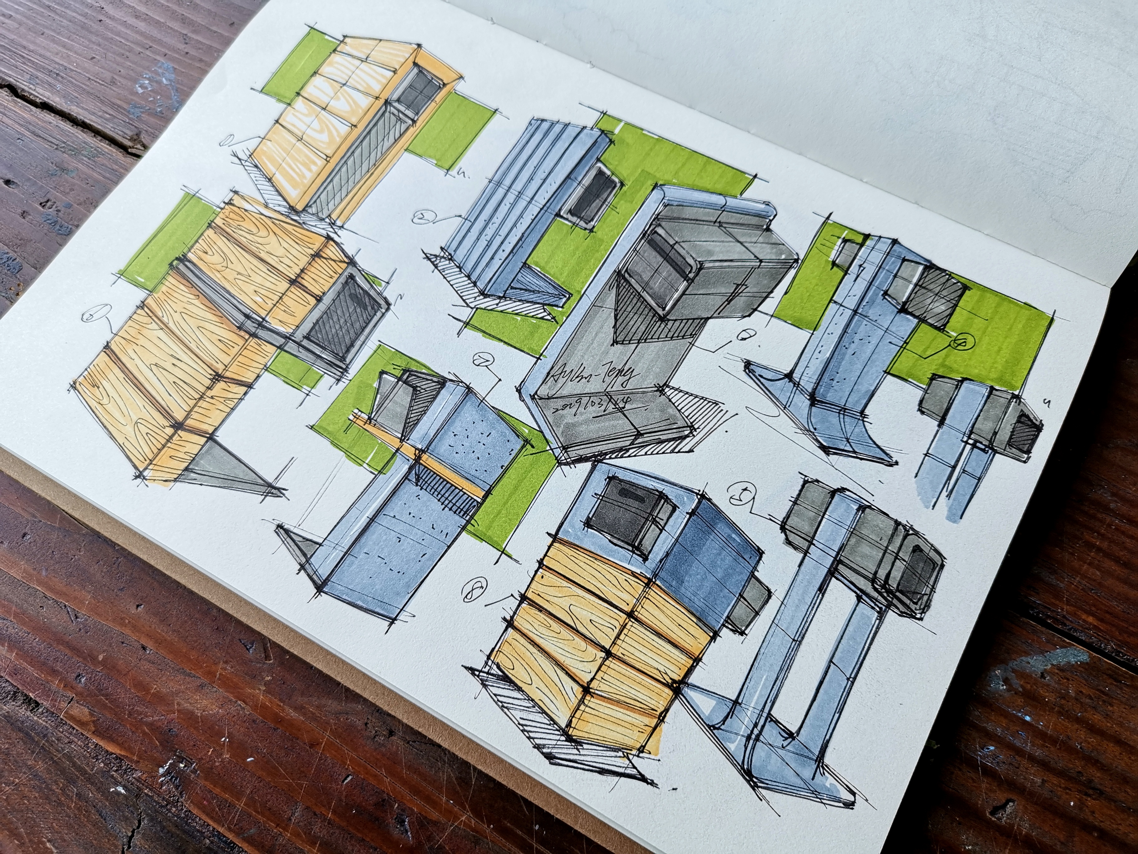 Teng Yilin，Hand drawn industrial product design，Postgraduate entrance examination for industrial product design，Pursue dream Jiangnan Design Postgraduate Entrance Examination，Designer's hand-painted book，