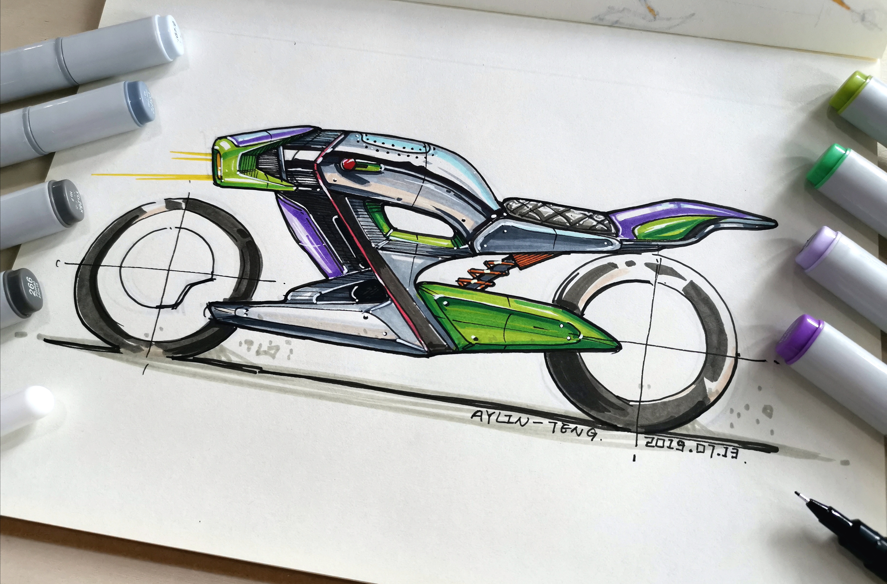 Teng Yilin，Hand drawn industrial product design，Postgraduate entrance examination for industrial product design，Pursue dream Jiangnan Design Postgraduate Entrance Examination，Designer's hand-painted book，Marker hand drawn，product design，industrial design，