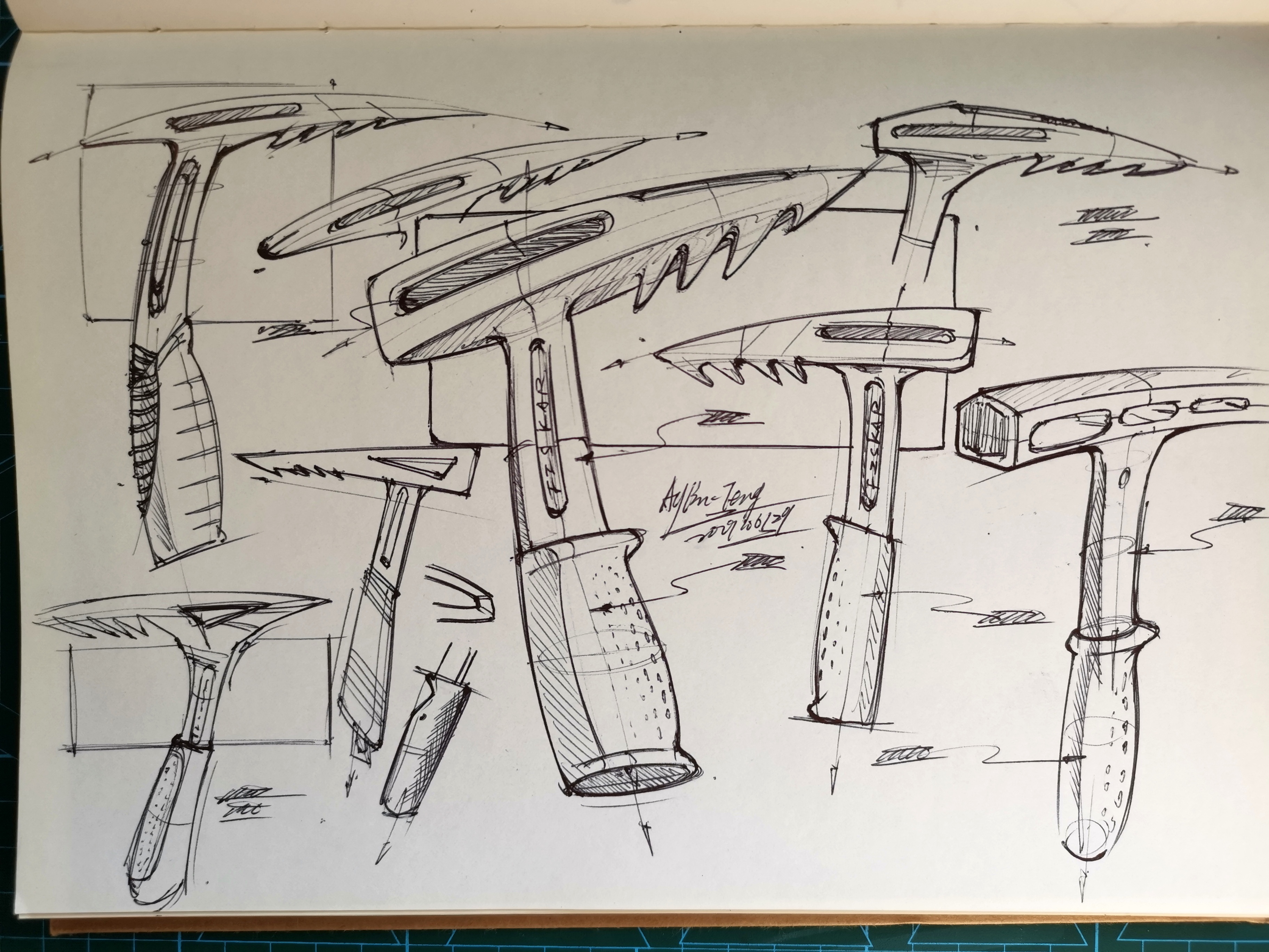 Teng Yilin，Hand drawn industrial product design，Postgraduate entrance examination for industrial product design，Pursue dream Jiangnan Design Postgraduate Entrance Examination，Designer's hand-painted book，Marker hand drawn，product design，industrial design，