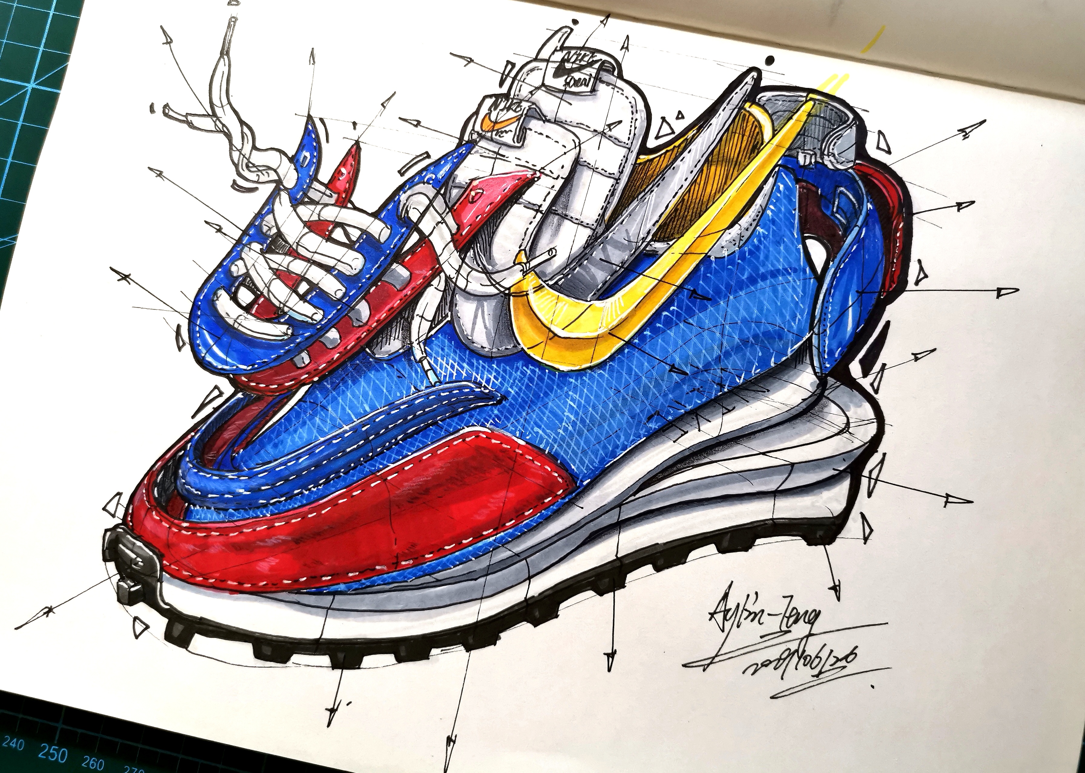 Teng Yilin，Hand drawn industrial product design，Postgraduate entrance examination for industrial product design，Pursue dream Jiangnan Design Postgraduate Entrance Examination，Designer's hand-painted book，Marker hand drawn，product design，industrial design，