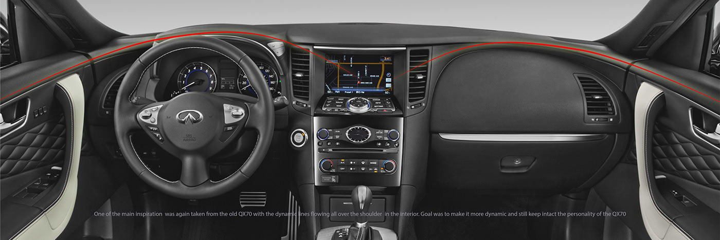Infiniti，Infiniti QX 70，Hand drawn，sketch，automobile，