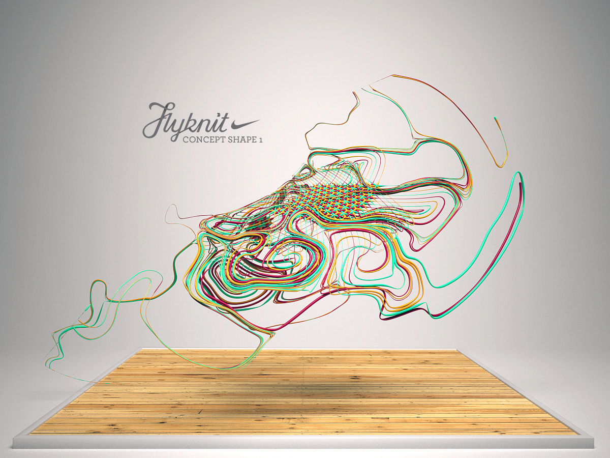 Generative Art，3d，program，shoes，nike，