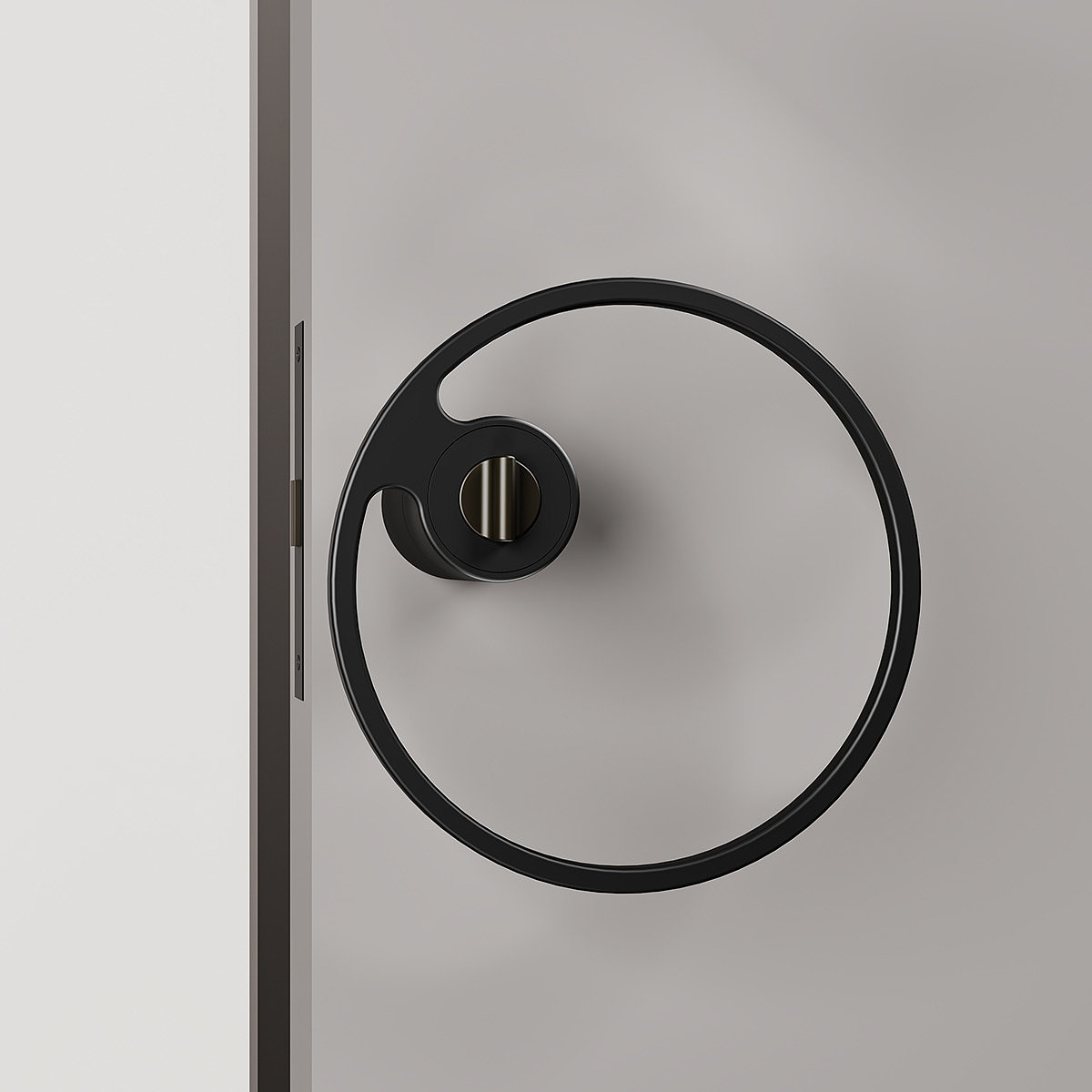 Door handle，product design，circular，Hollowed out，Interior design，