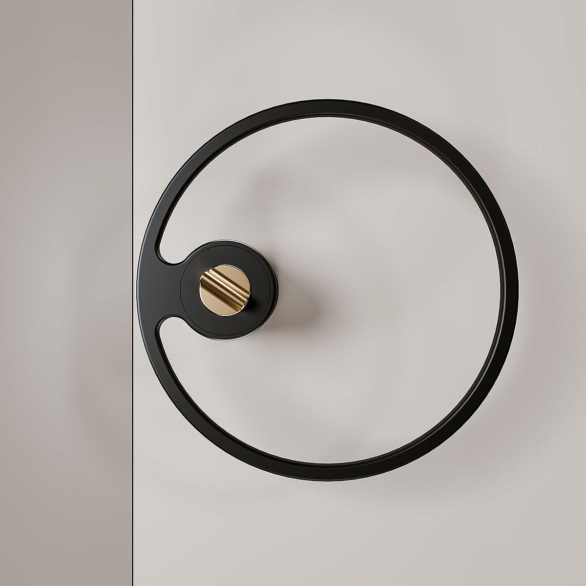 Door handle，product design，circular，Hollowed out，Interior design，