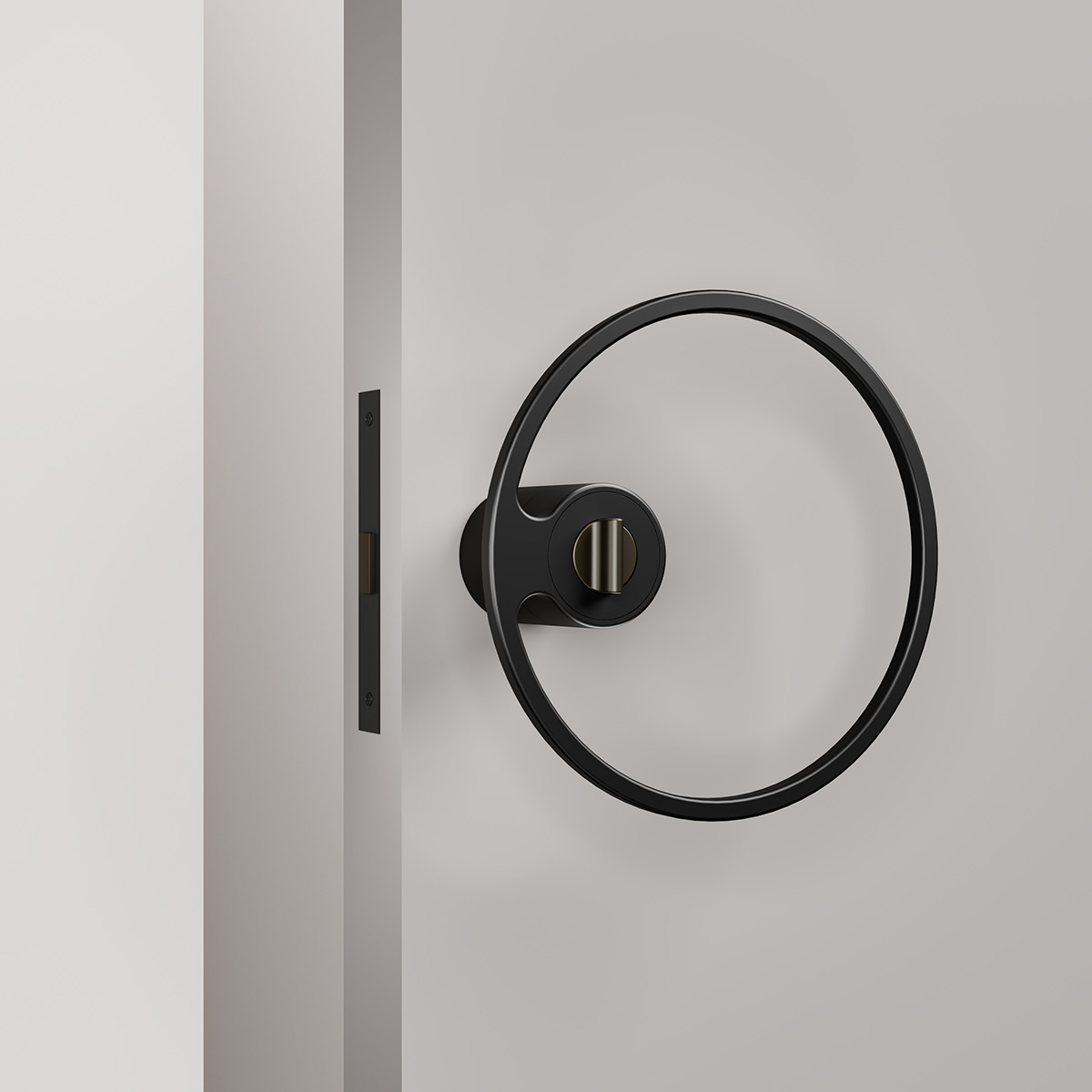 Door handle，product design，circular，Hollowed out，Interior design，