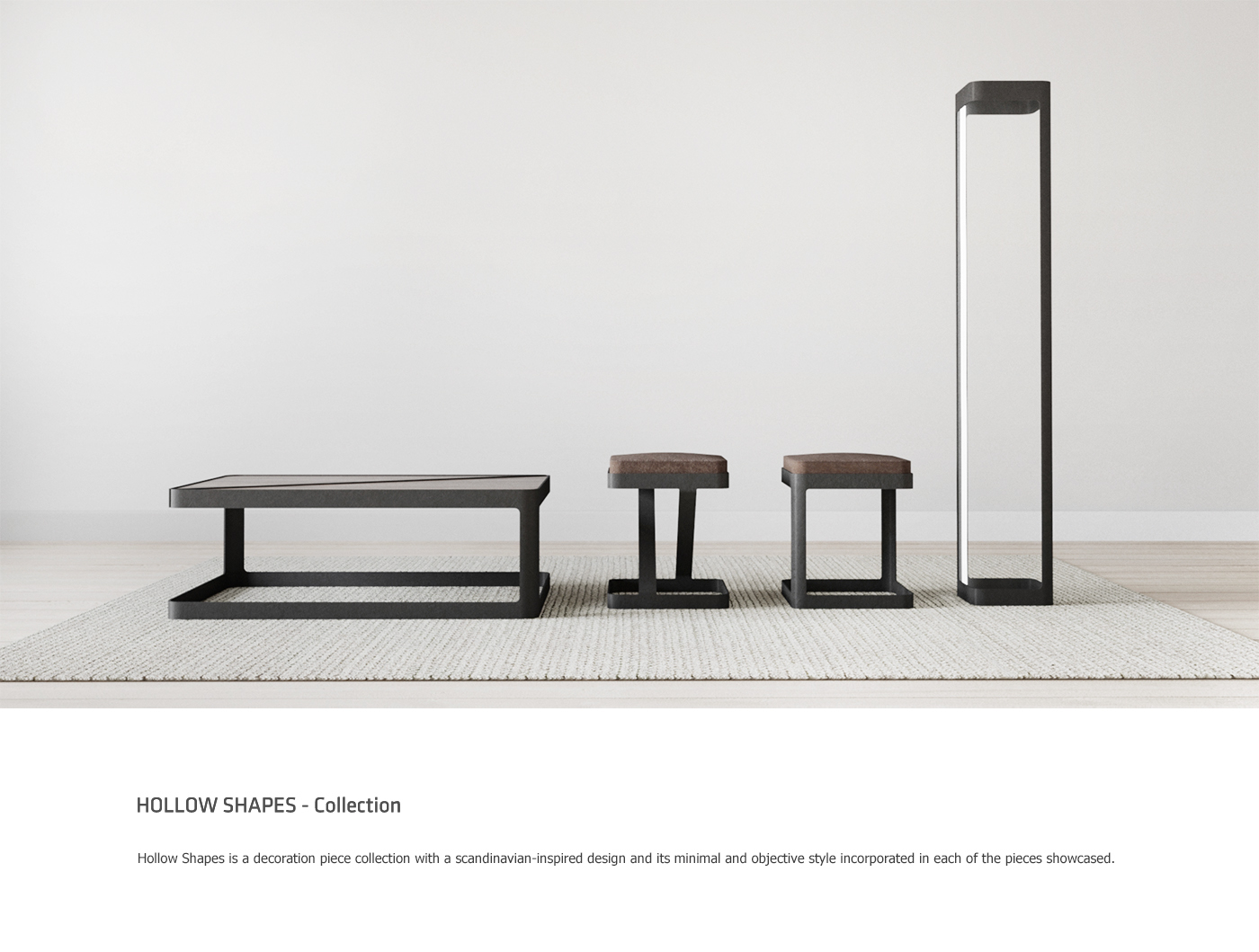 Minimalist，furniture design ，HOLLOW SHAPES，