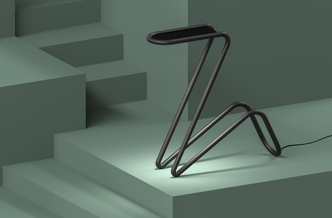 black，Desk lamp，Nessie，