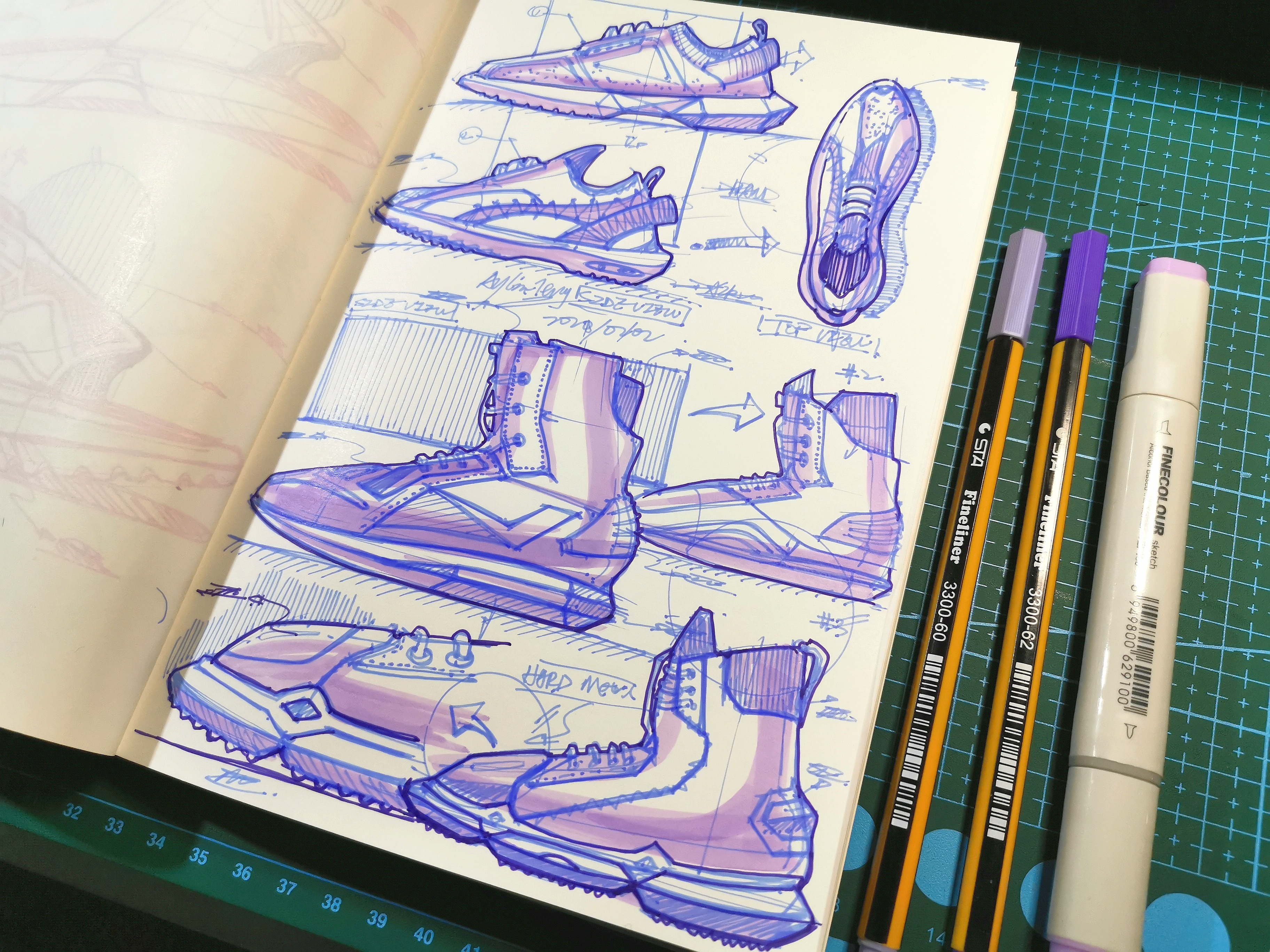 Designer's hand-painted book，Pursue dream Jiangnan Design Postgraduate Entrance Examination，Postgraduate entrance examination for industrial product design，Hand drawn industrial product design，Teng Yilin，