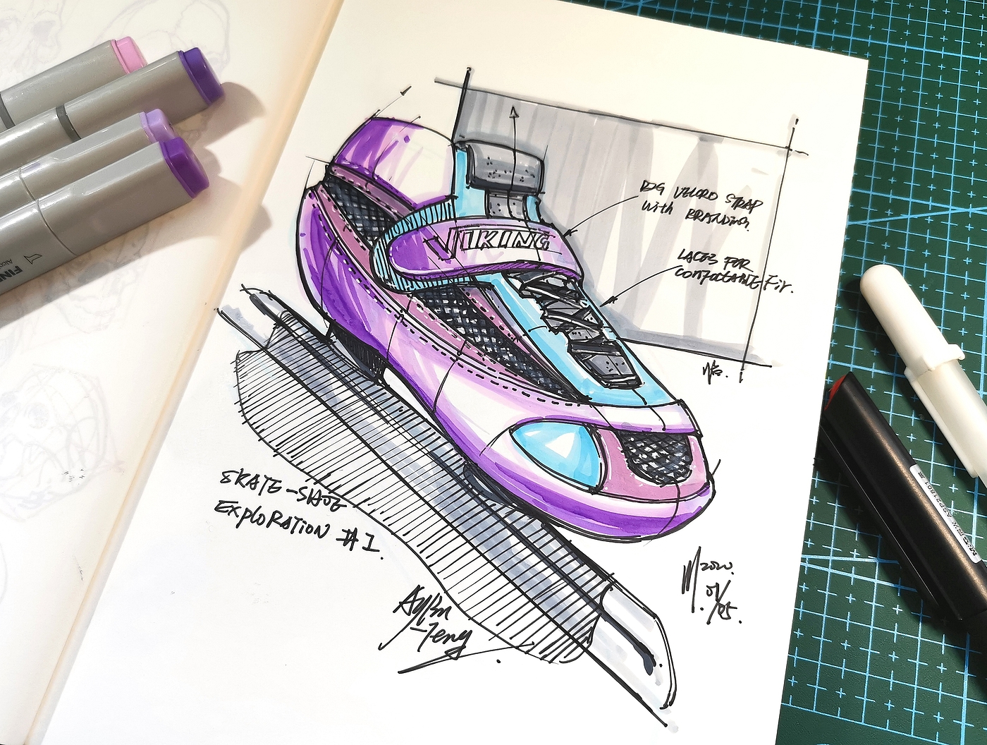 Designer's hand-painted book，Pursue dream Jiangnan Design Postgraduate Entrance Examination，Postgraduate entrance examination for industrial product design，Hand drawn industrial product design，Teng Yilin，
