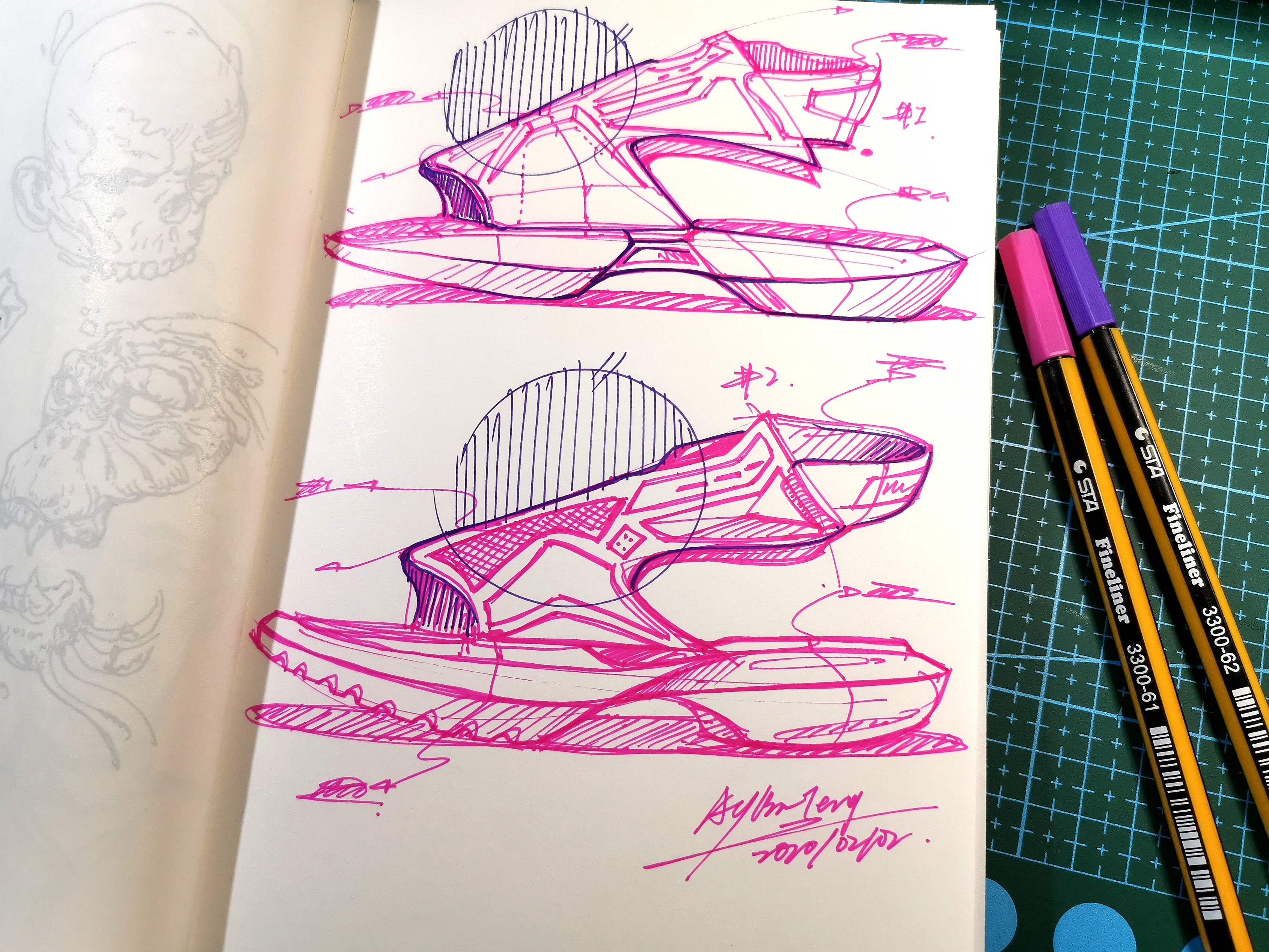 Designer's hand-painted book，Pursue dream Jiangnan Design Postgraduate Entrance Examination，Postgraduate entrance examination for industrial product design，Hand drawn industrial product design，Teng Yilin，