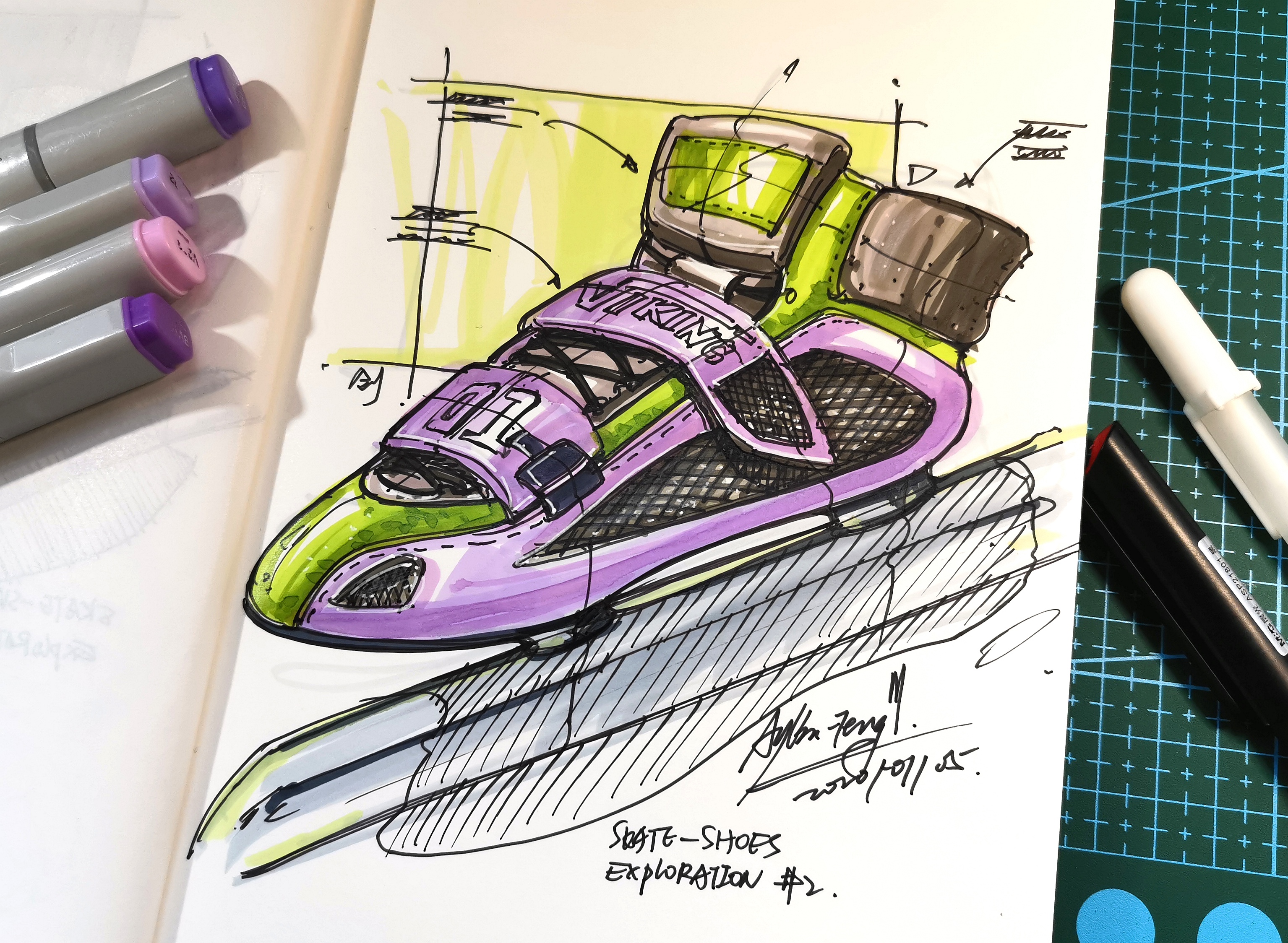 Designer's hand-painted book，Pursue dream Jiangnan Design Postgraduate Entrance Examination，Postgraduate entrance examination for industrial product design，Hand drawn industrial product design，Teng Yilin，