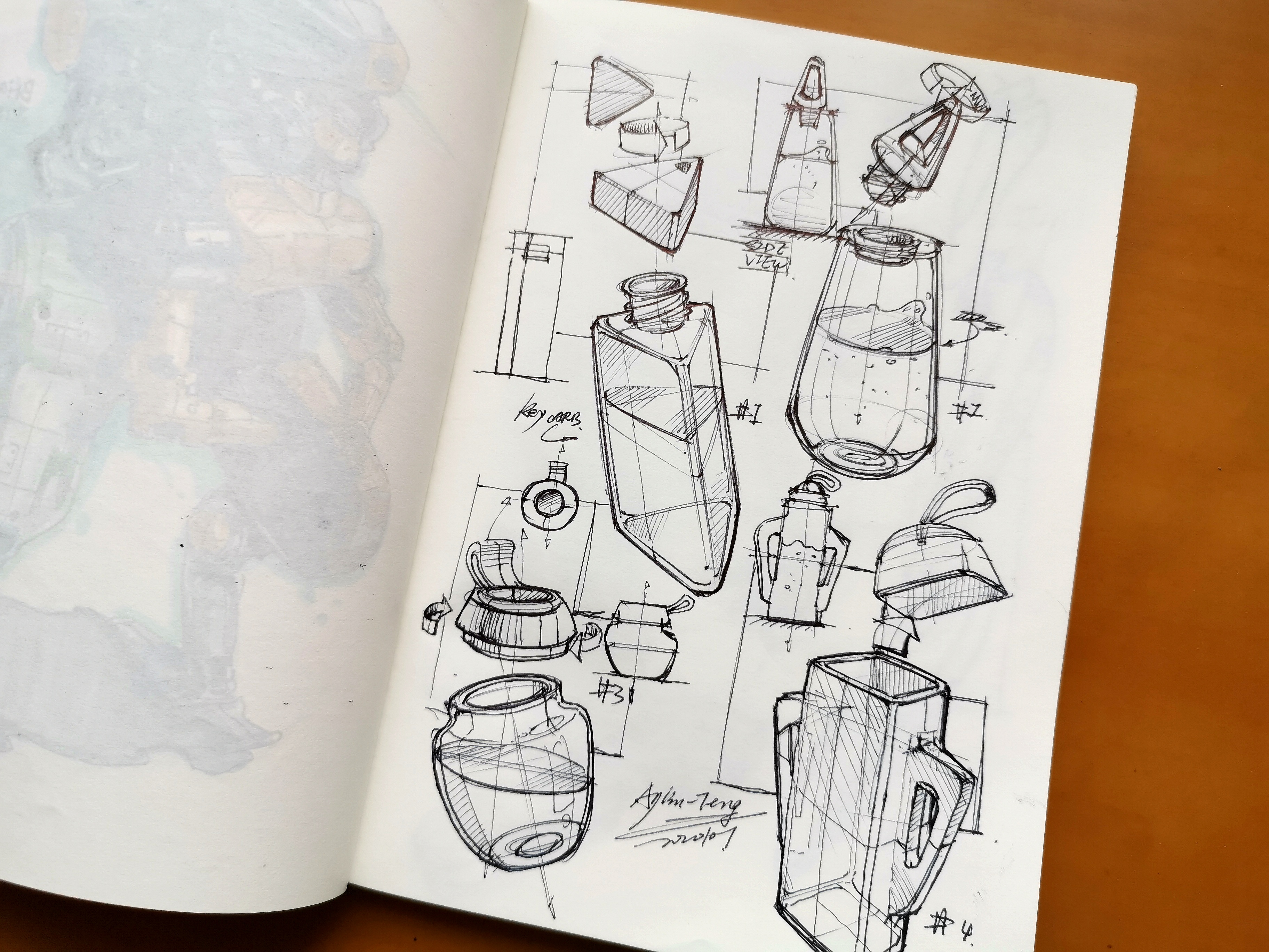 Teng Yilin，Hand drawn industrial product design，Postgraduate entrance examination for industrial product design，Pursue dream Jiangnan Design Postgraduate Entrance Examination，Designer's hand-painted book，