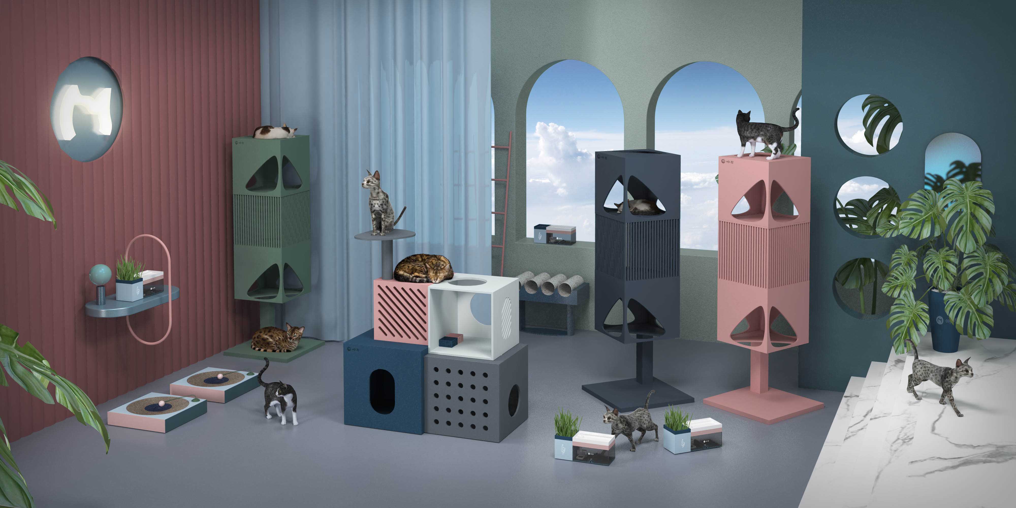 Cat Teaser，cat，Pets，Cat nest，Cat scratch board，