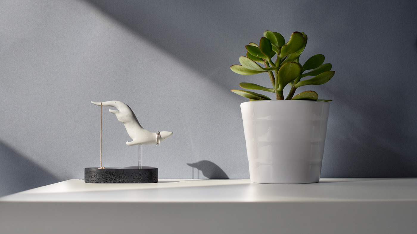 Otter，Jewelry storage rack，clay，