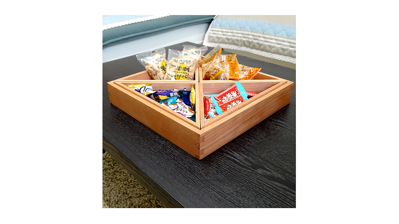 创意木品，糖果盒，原木拼接，