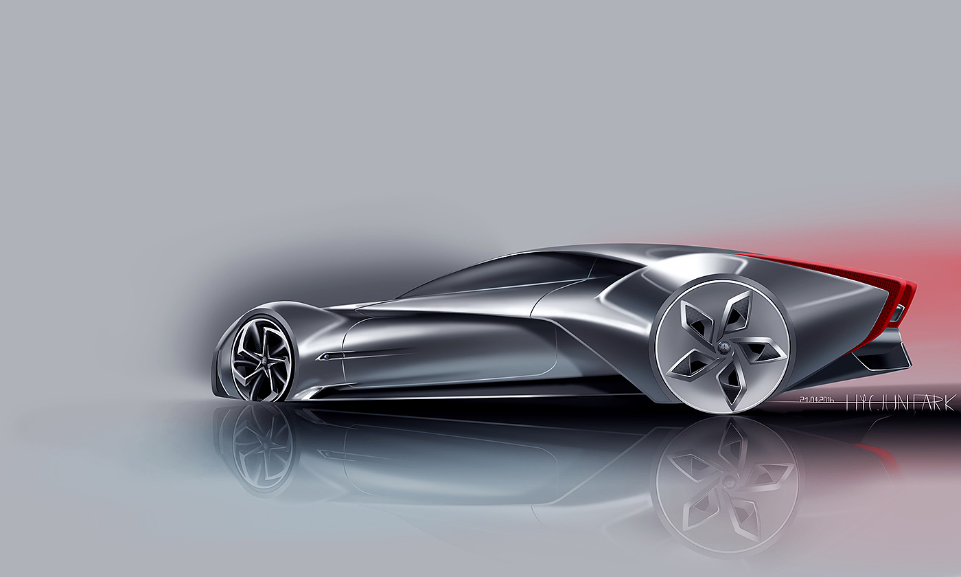 Automatic design，Hand drawn，Render，Cool，industrial design，