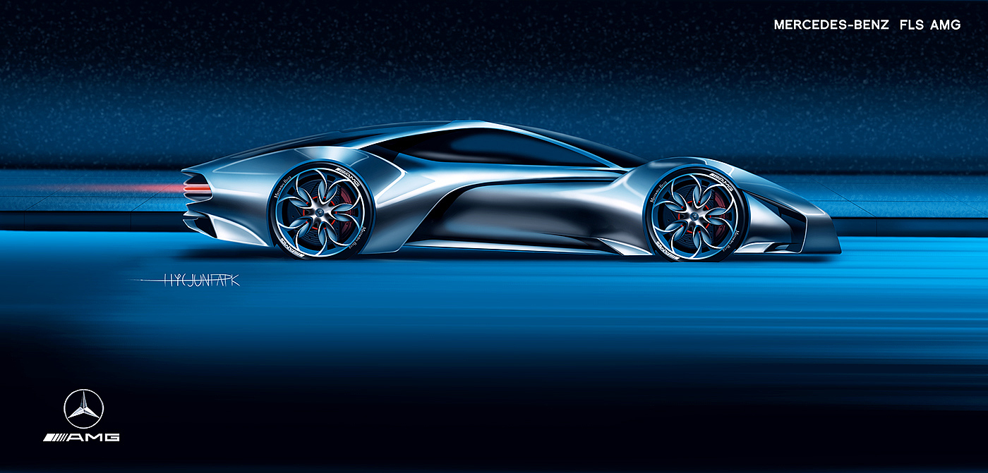 Automatic design，Hand drawn，Render，Cool，industrial design，