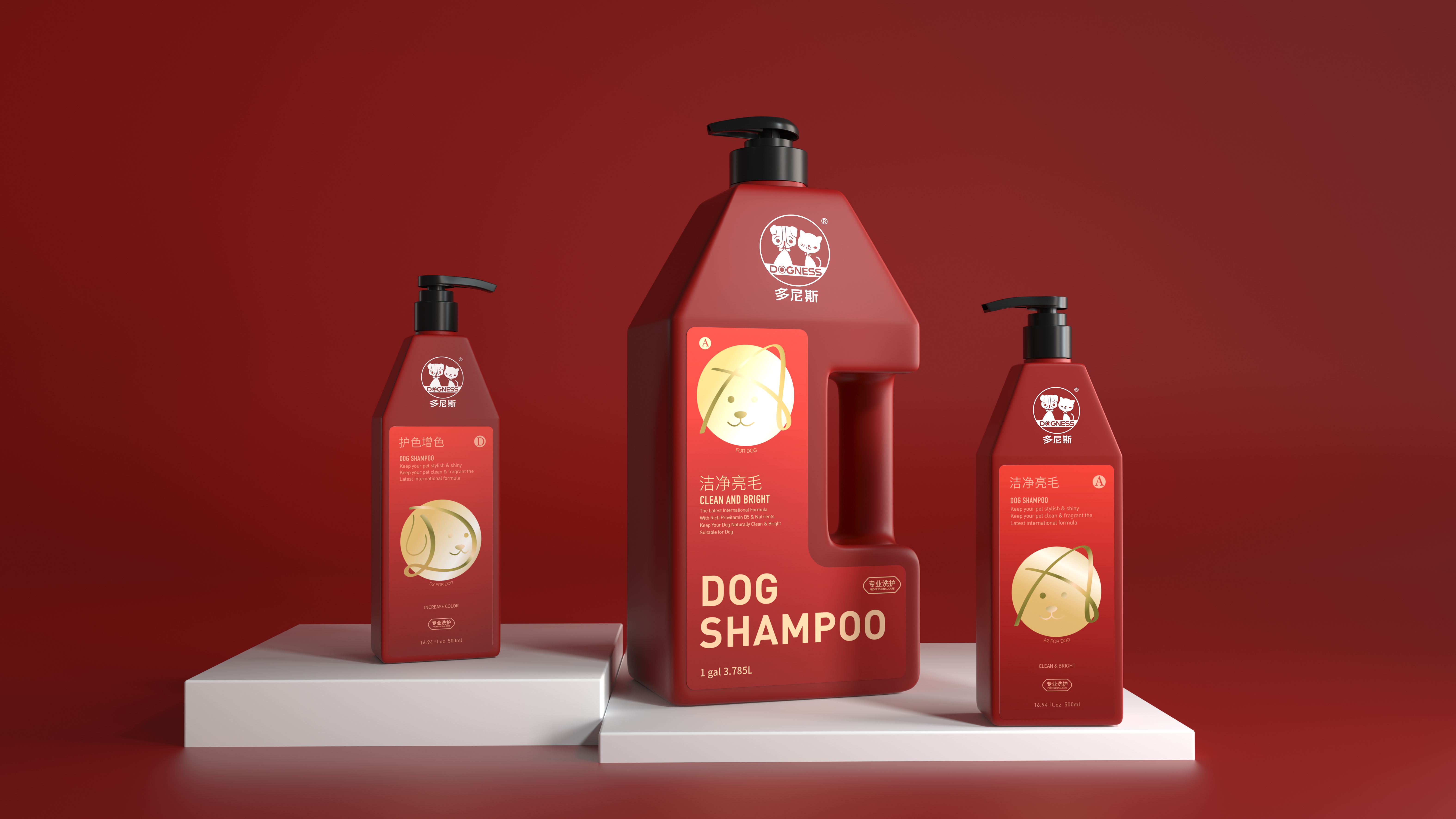 Pet shampoo series design，Pet brand design，Design of pet shower gel package，Donis group，Package design，