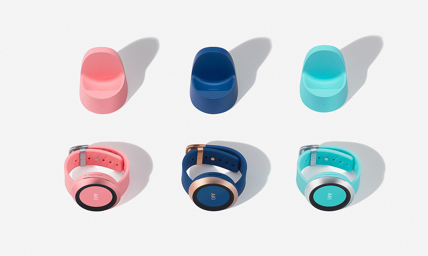 Wrist watch，Wristwatch，children，waterproof，app，AKI，KIM SEUNGWOO，Wireless charging，