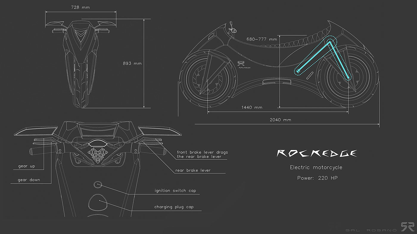 industrial design，motorcycle，Unique shape，intelligence，science and technology，