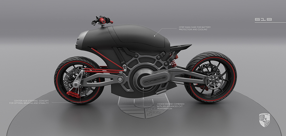 intelligence，Porsche，science and technology，industrial design，Cool，Motorcycle design，