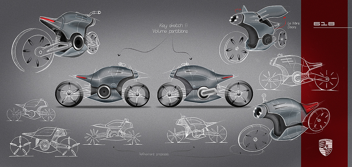 intelligence，Porsche，science and technology，industrial design，Cool，Motorcycle design，