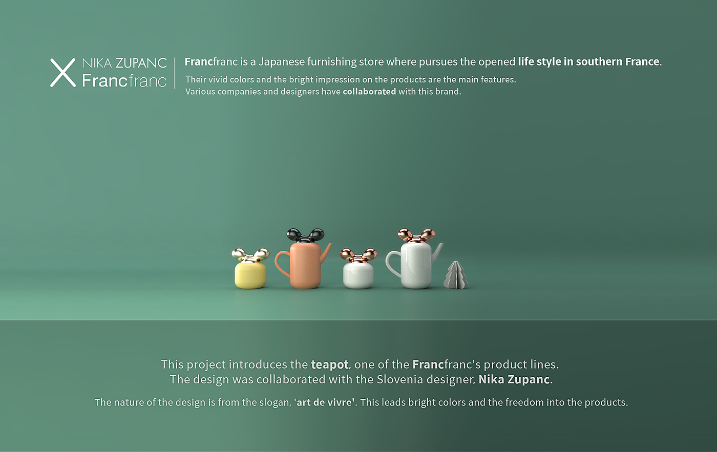 teapot，c4d，Brand promotion，Franc，