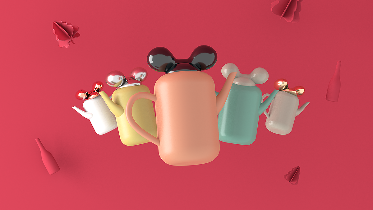 teapot，c4d，Brand promotion，Franc，