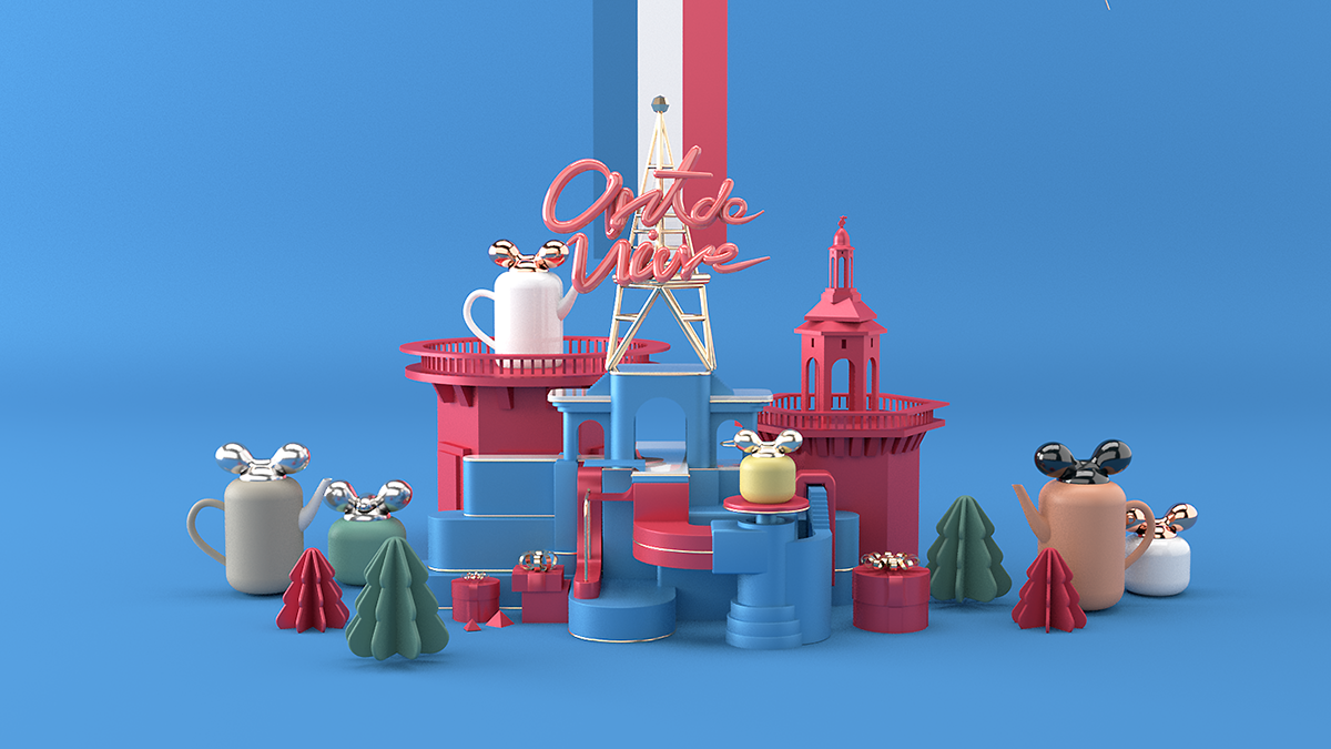 teapot，c4d，Brand promotion，Franc，