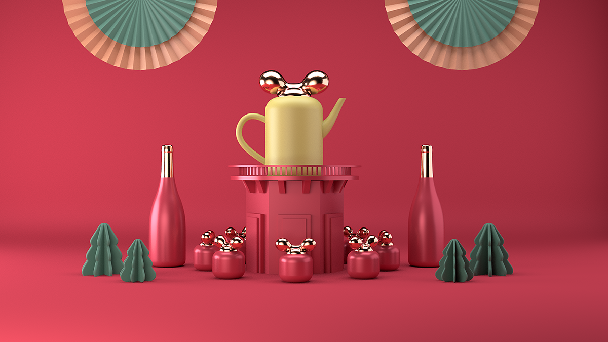 teapot，c4d，Brand promotion，Franc，