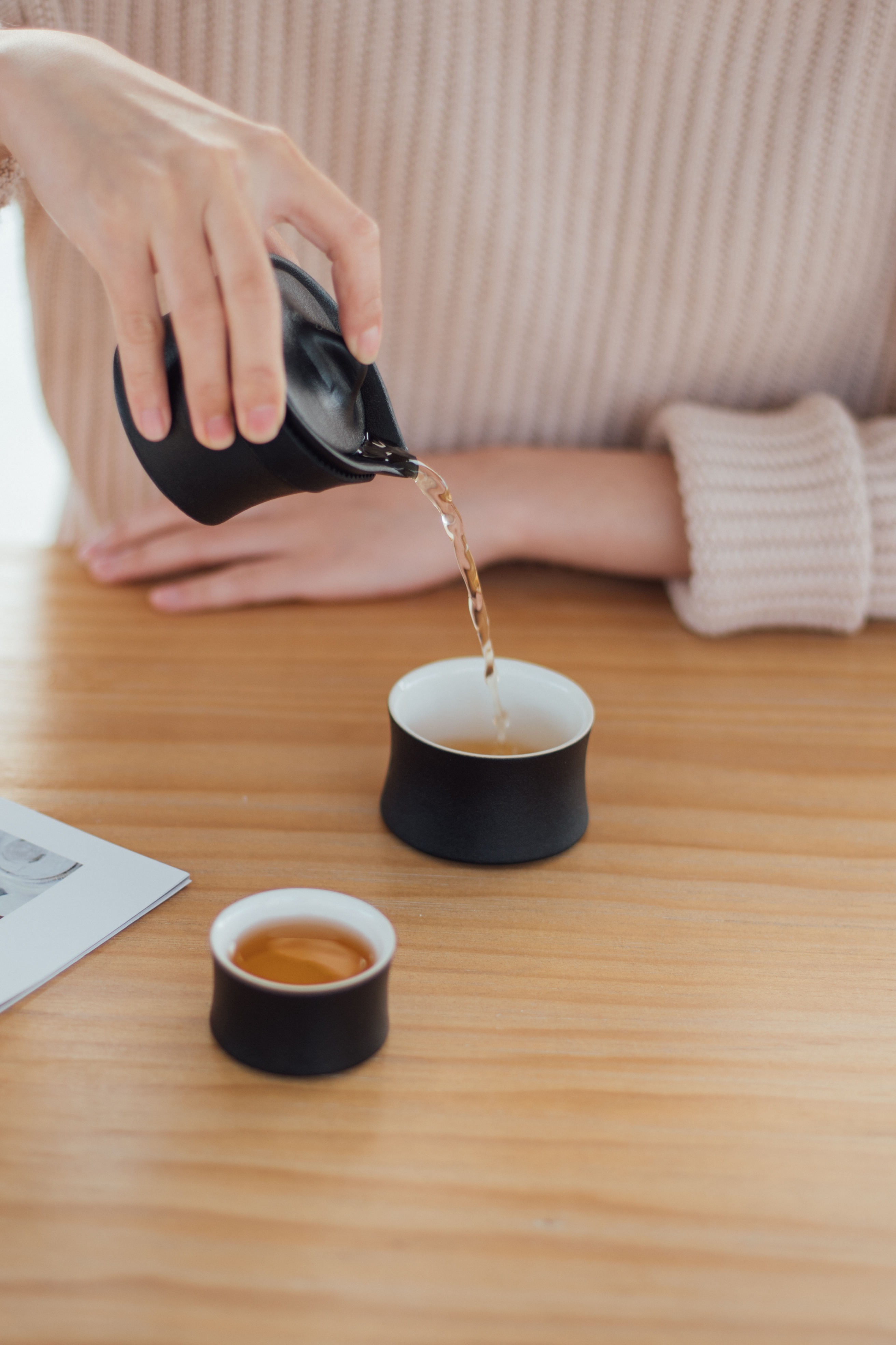 Poxi，tea set，travel，Express cup，Two cups in a pot，Simplicity，original，