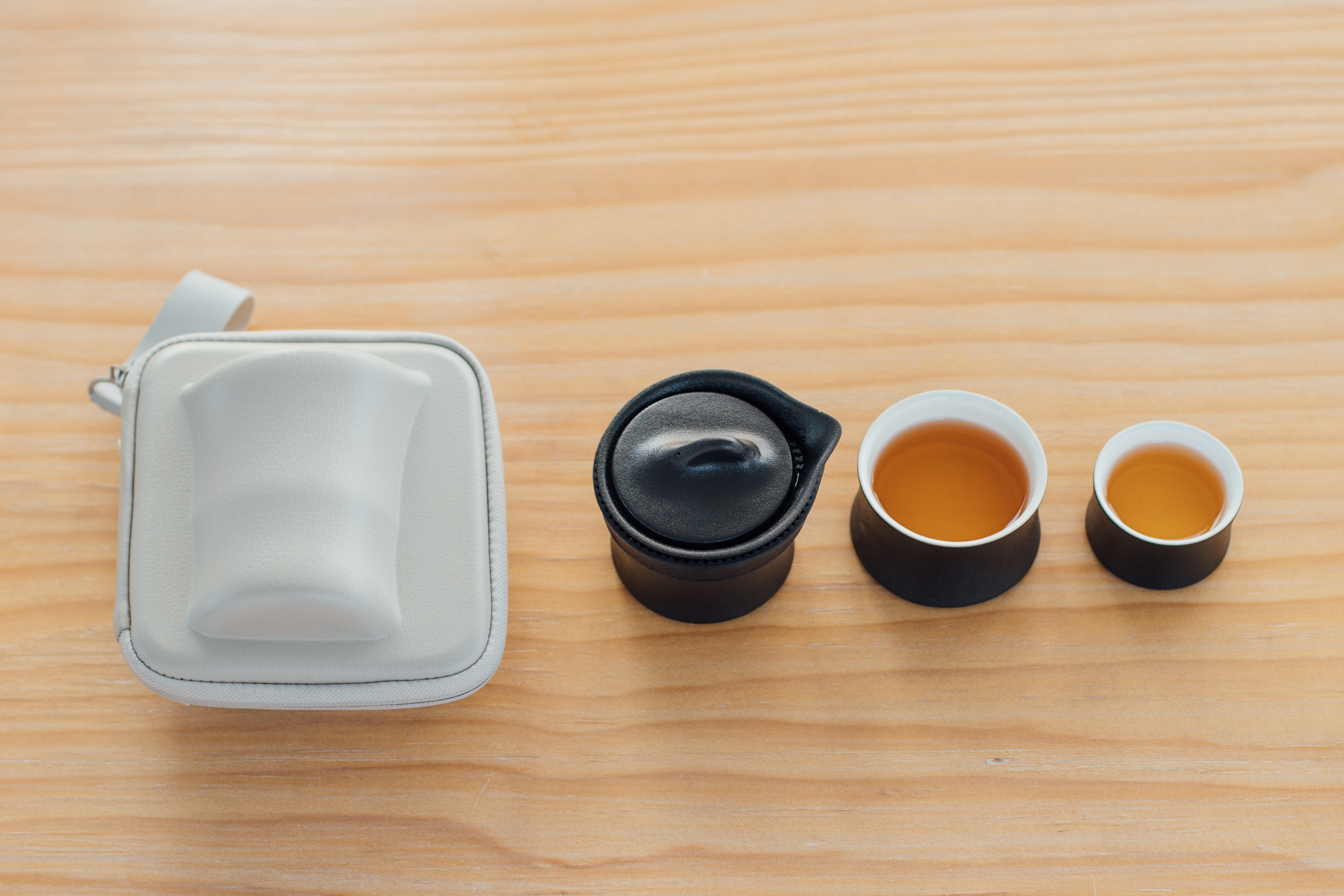 Poxi，tea set，travel，Express cup，Two cups in a pot，Simplicity，original，