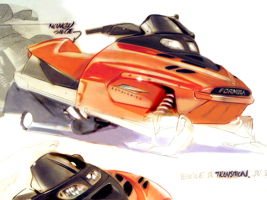 industrial design，intelligence，Hand drawn，outdoors，motorcycle，