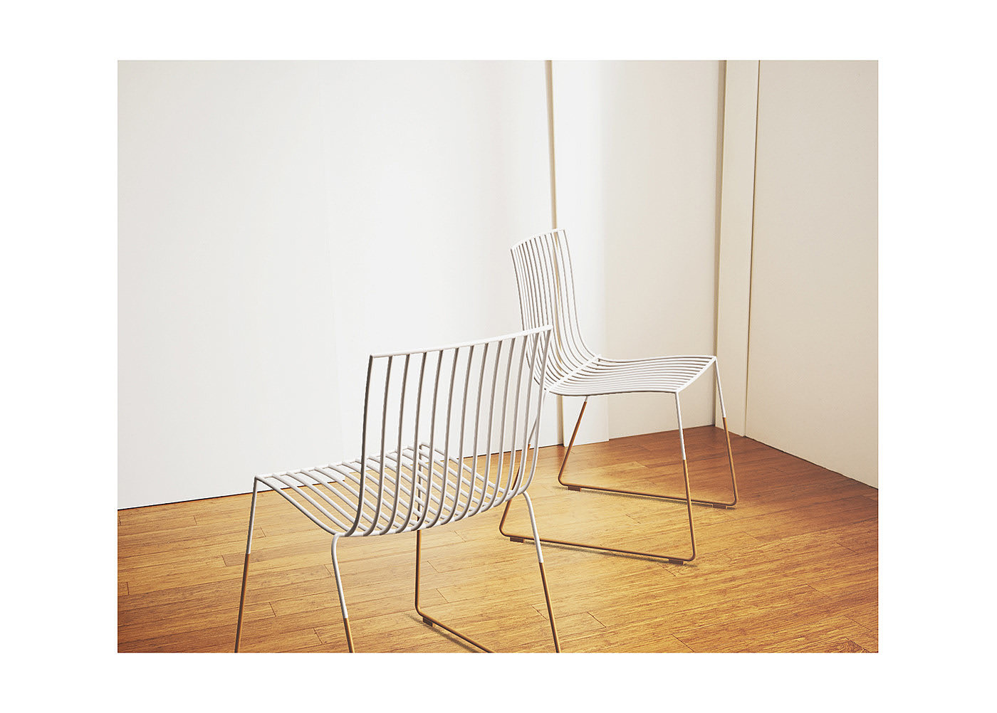 金属，白色，椅子，座椅，线条，1955，