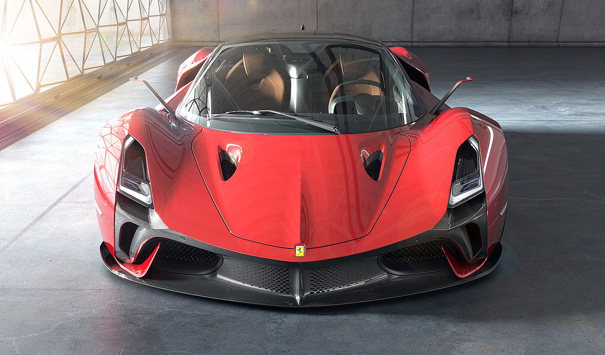 Ferrari，Design story，sketch，modeling，Render，Concept Car，