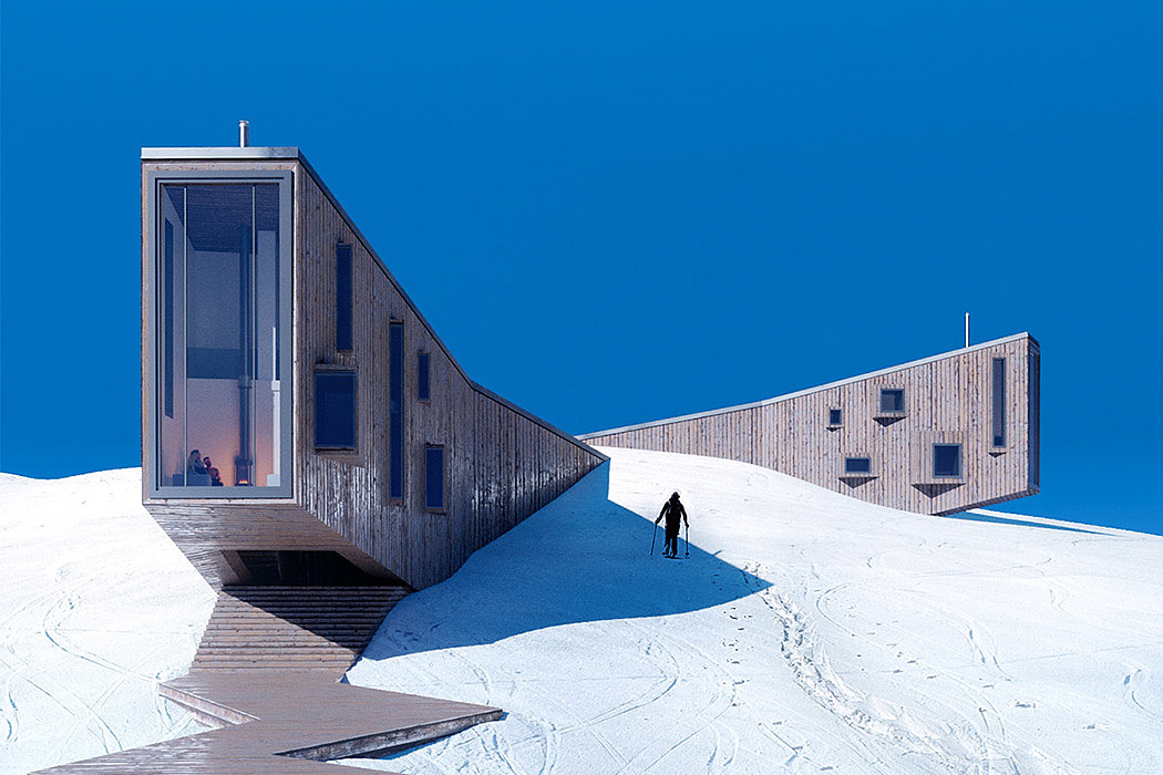 hotel，skiing，winter，industrial design，