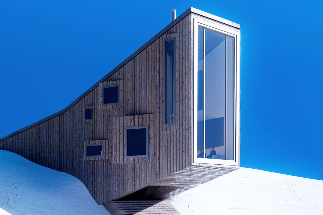 hotel，skiing，winter，industrial design，