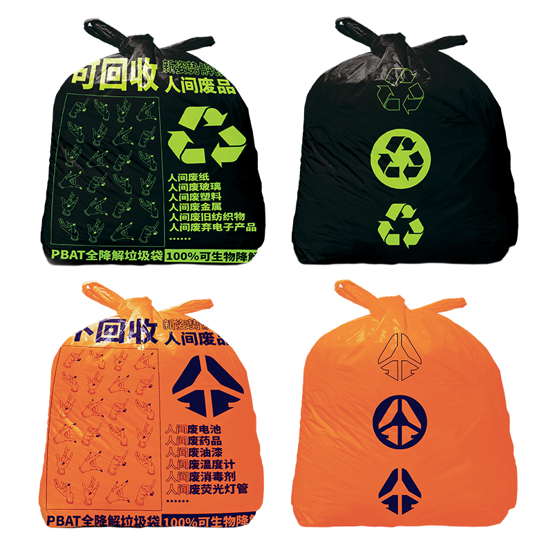 Fully degradable garbage bag，