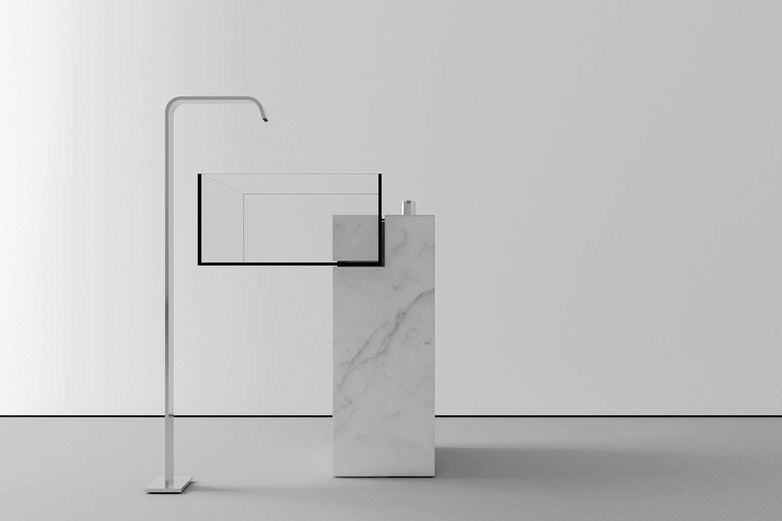 concise，transparent，Wash basin，proportion，seamless，Marble，Home furniture，