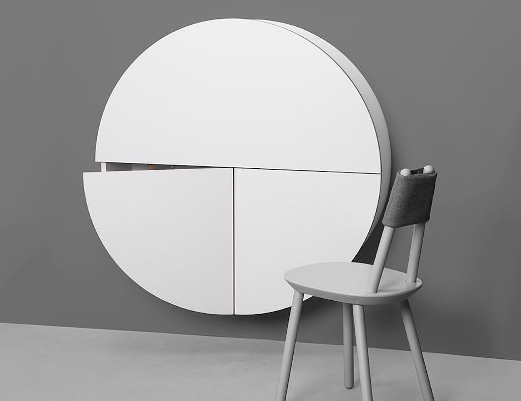 Minimalism，circular，desk，Home furniture，