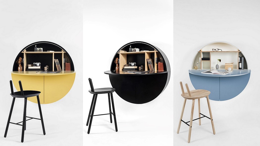 Minimalism，circular，desk，Home furniture，