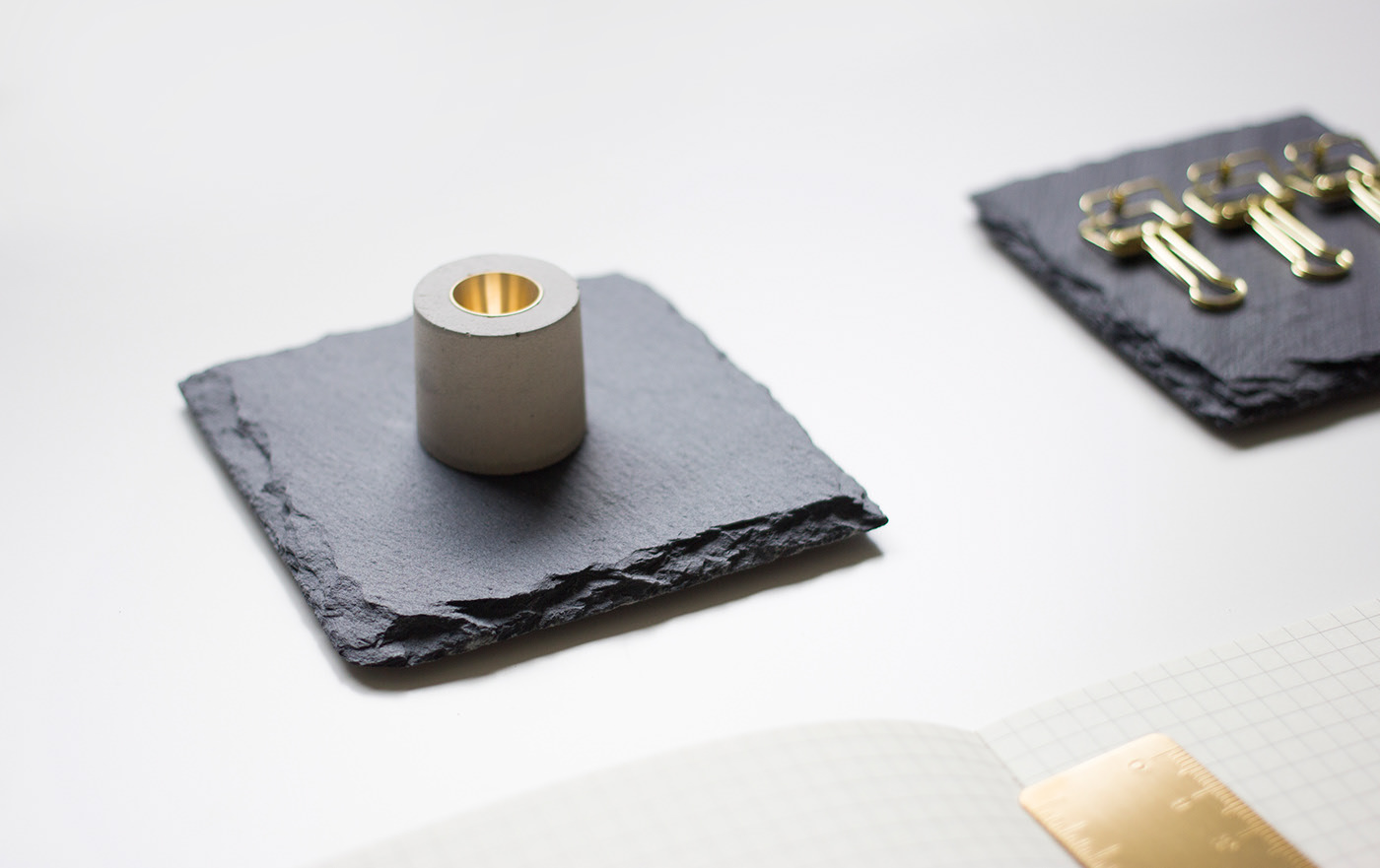 original，brass，concrete，Tape clip，pen container，