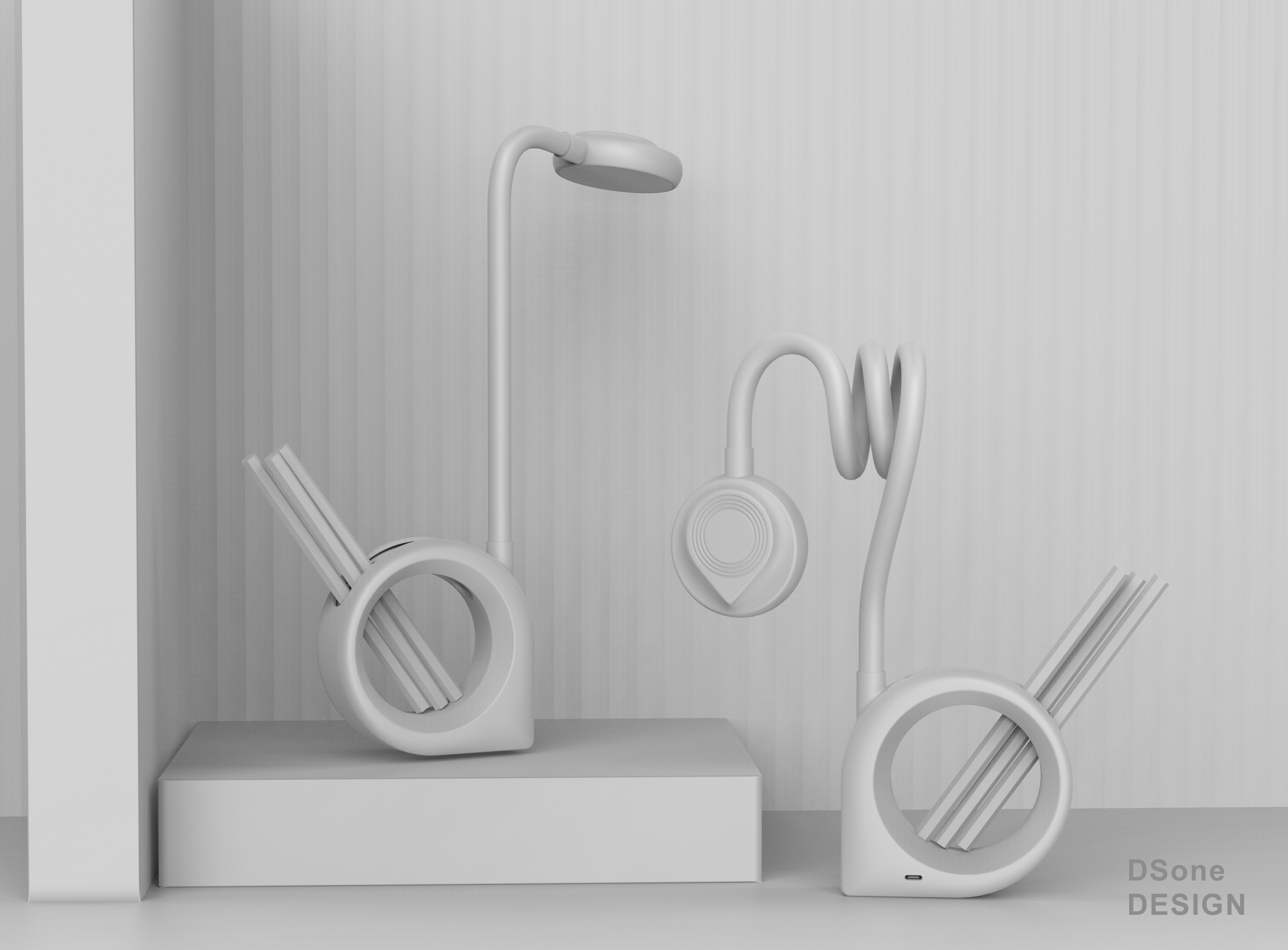 Hollowed out，Water drop，Desk lamp，pen container，