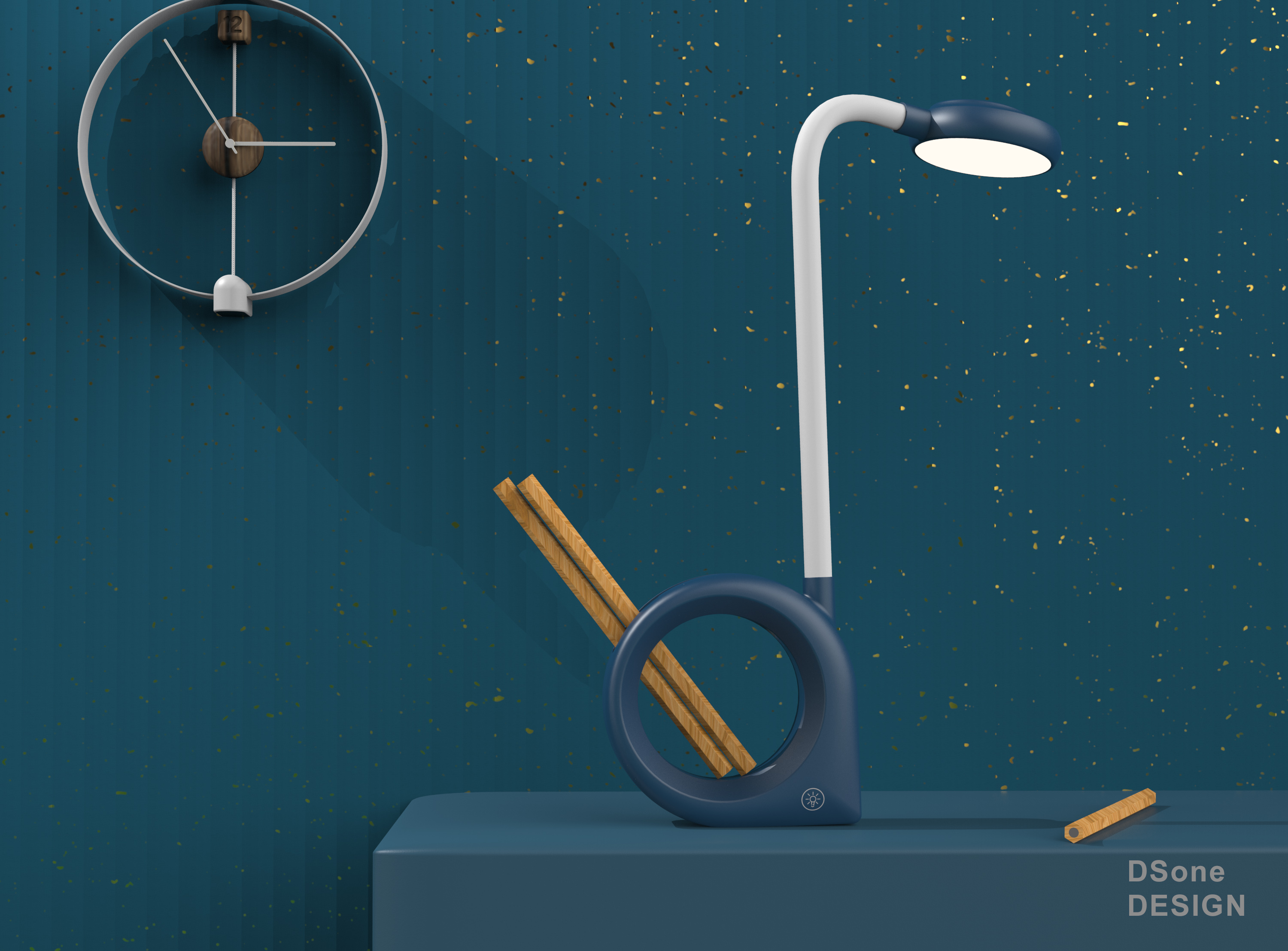 Hollowed out，Water drop，Desk lamp，pen container，