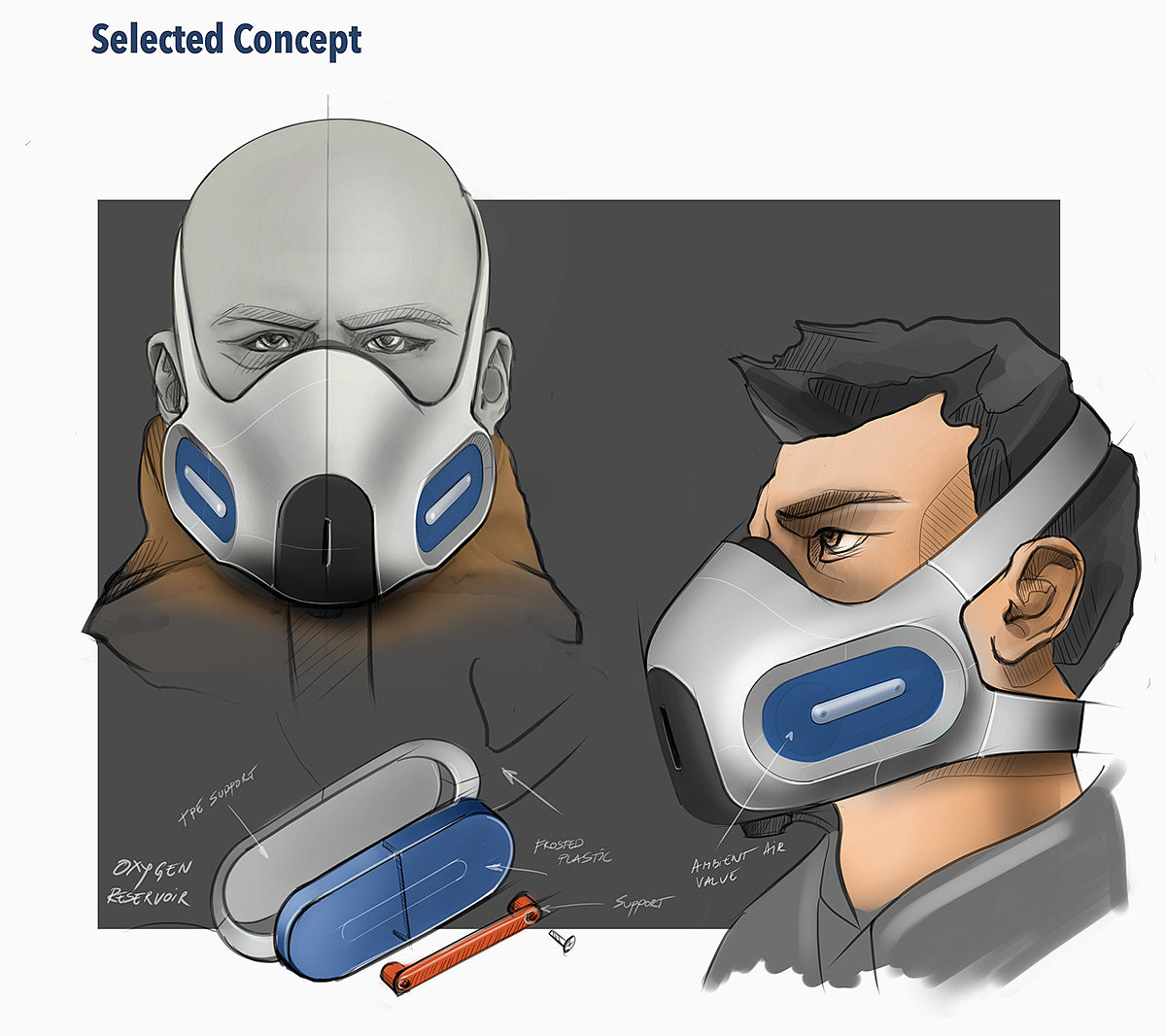 product design，on foot，Mountaineering，Oxygen supply，