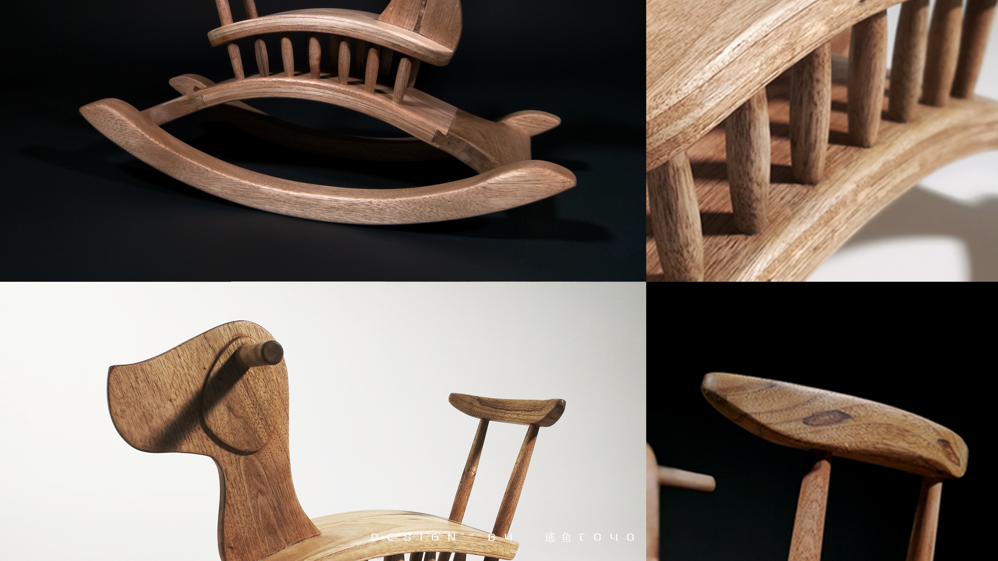 Log，Creative toys，rocking horse，