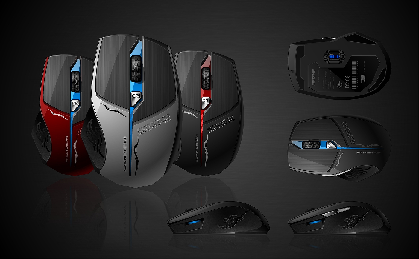 Mouse design，coreldraw，Computer peripheral design，