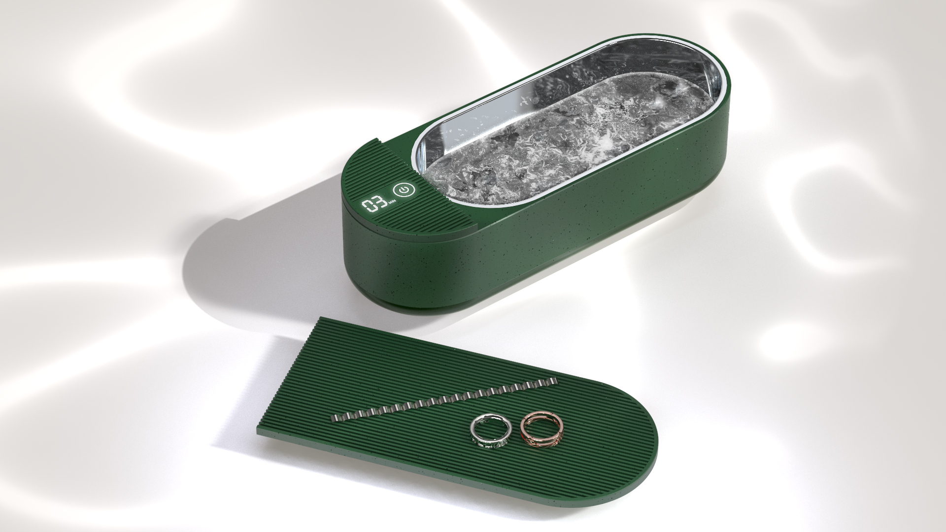 Ultrasonic cleaning for refreshing items，